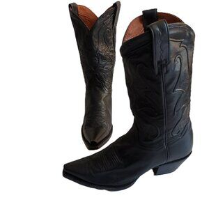 Dan Post Leather Western Cowboy Boots Black Leather Women’s Size US 10 M